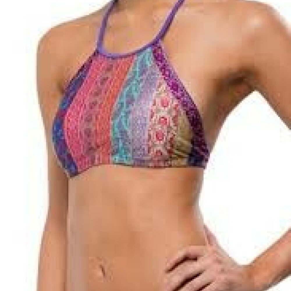 TIGERLILY Multi Ramo Apron Purple Paisley Bikini Top NWT RRP$100 - Picture 3 of 7